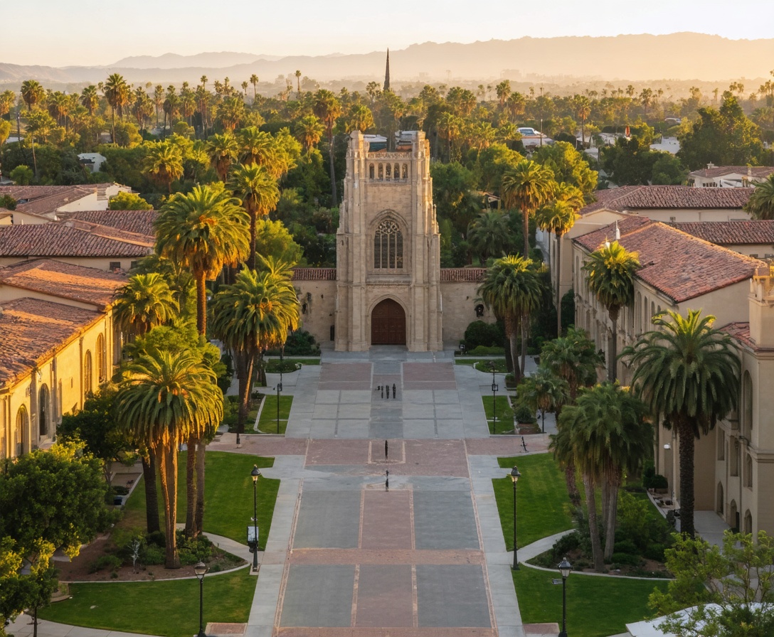 Панорама Стэнфордского университета и Пало-Альто